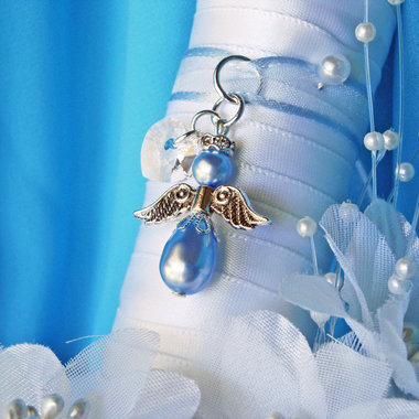 something blue bouquet charm