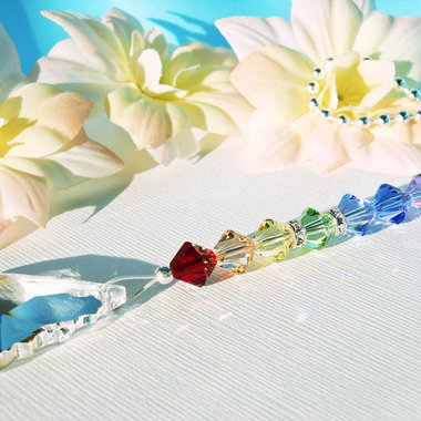 rainbow crystal ceiling fan pull chain