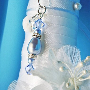 something blue bouquet charm