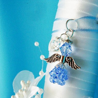 something blue bouquet charm