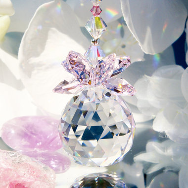 pink crystal suncatcher