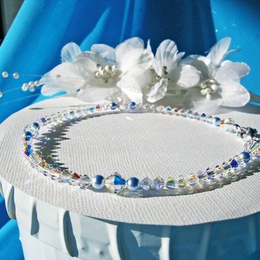 Something Blue Anklet – Swarovski Crystal Ankle Bracelet for Bride & Wedding Gift
