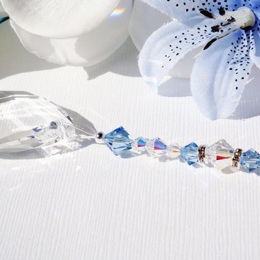 Crystal Ceiling Fan Pull Chain – Swarovski Light Pull in Multiple Colors | Housewarming Gift