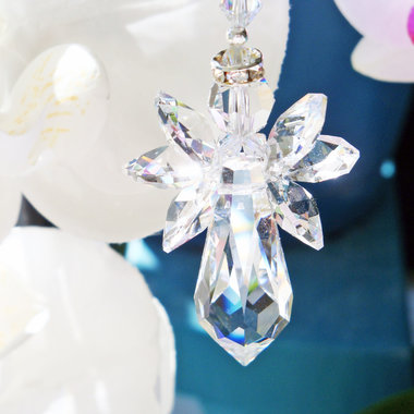 Crystal Angel Suncatcher, Swarovski Crystal Angel Sun Catcher,  Angel Memorial Gift