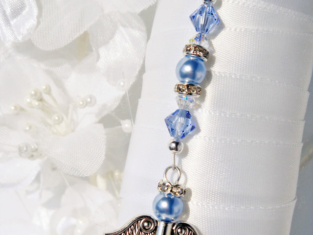 something blue bouquet charm