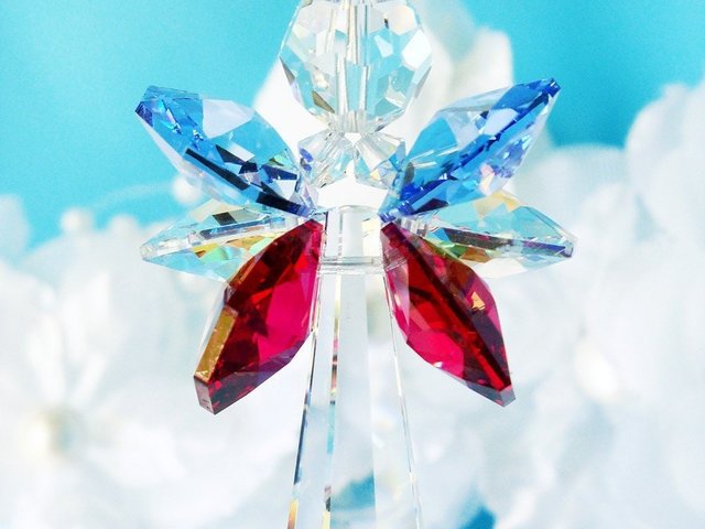 Red White and Blue Rear View Mirror Charm