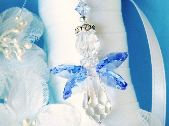 something blue bouquet charm